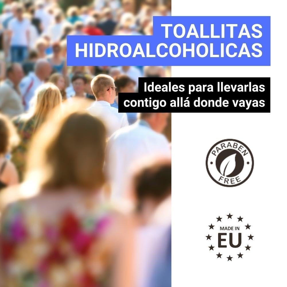 Toallitas Hidroalcohólicas 70% Alcohol | Higienizante de Manos | 500 uds