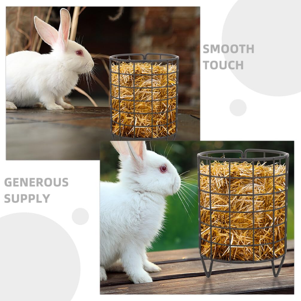 Happyyami 2stücke Metall Futterstation Für Kaninchen Und Meerschweinchen Praktischer Futterhalter Für Kleine Haustiere Einfach Zu Reinigen Und Langlebig Für Heu Und Snacks