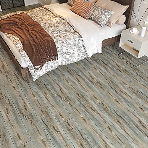 Veelike 6''X36'' Rustic Driftwood Peel And Stick Floor Tile Waterproof Vinyl Plank Flooring 4-Pack Wood Look Vinyl Floor Tiles Self Adhesive Laminate Flooring For Bathroom Bedroom Kitchen Rv Floor #TOP2