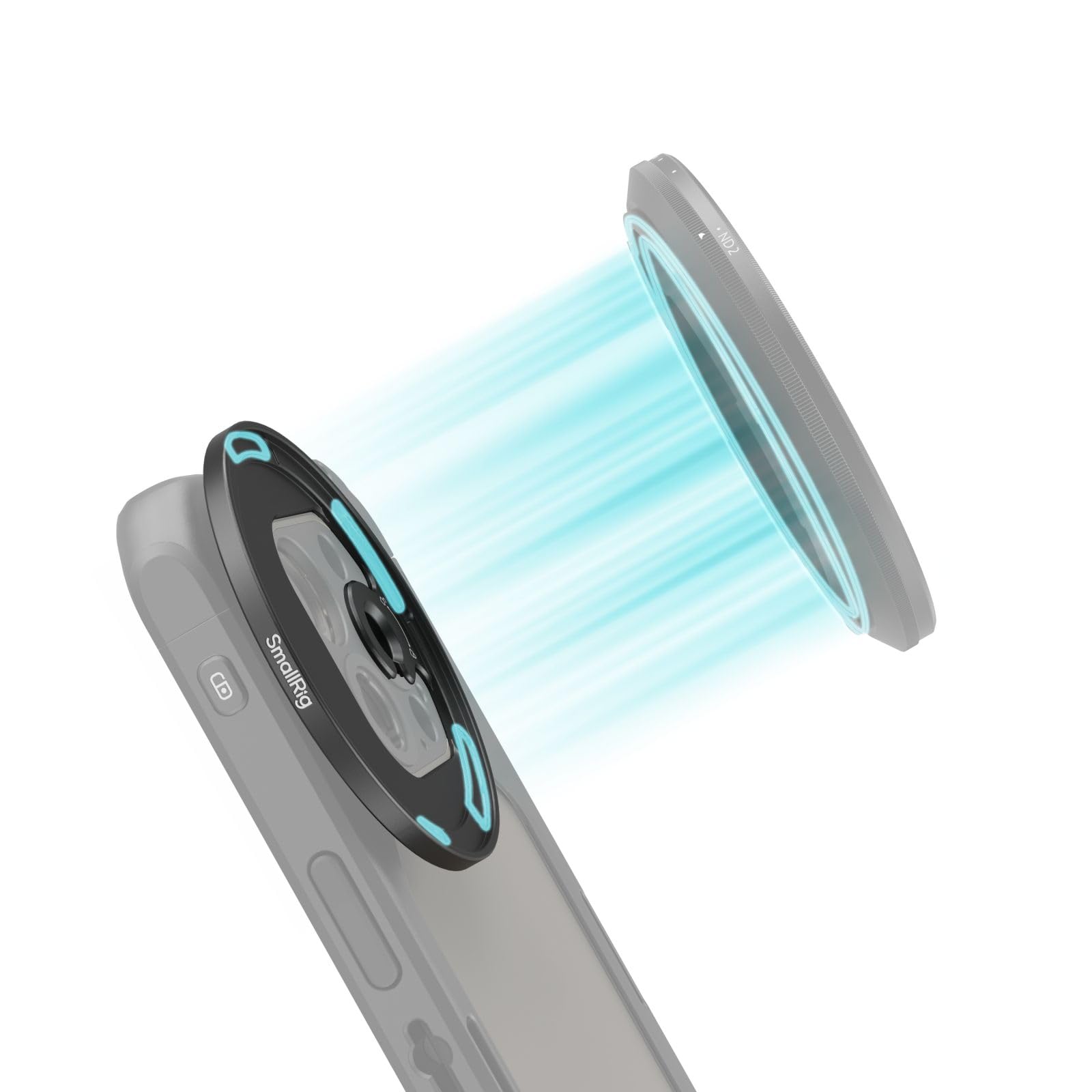 SMALLRIG Adaptador de Filtro Acoplable con Montura M Magnética a 67mm, para Cage Teléfono SMALLRIG para iPhone 15 Series - 4587
