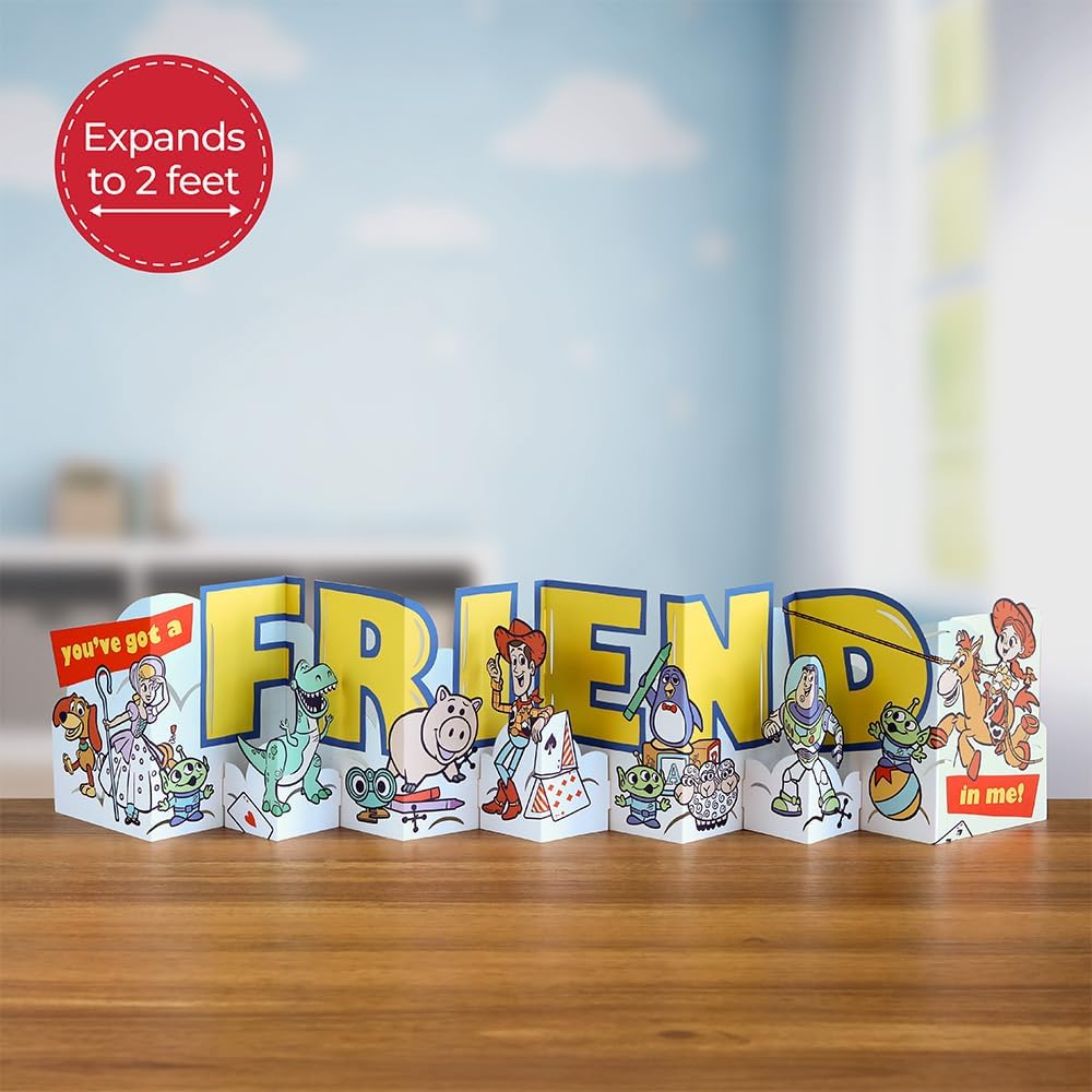 Lovepop Everyday Disney and Pixar Toy Story Pop-Up Card for Her and Him - 3D Greeting Cards for Boys, Girls - You've Got a Friend in Me - 5" x 7" Loooooong Card - Blank Notecard & Envelope Included