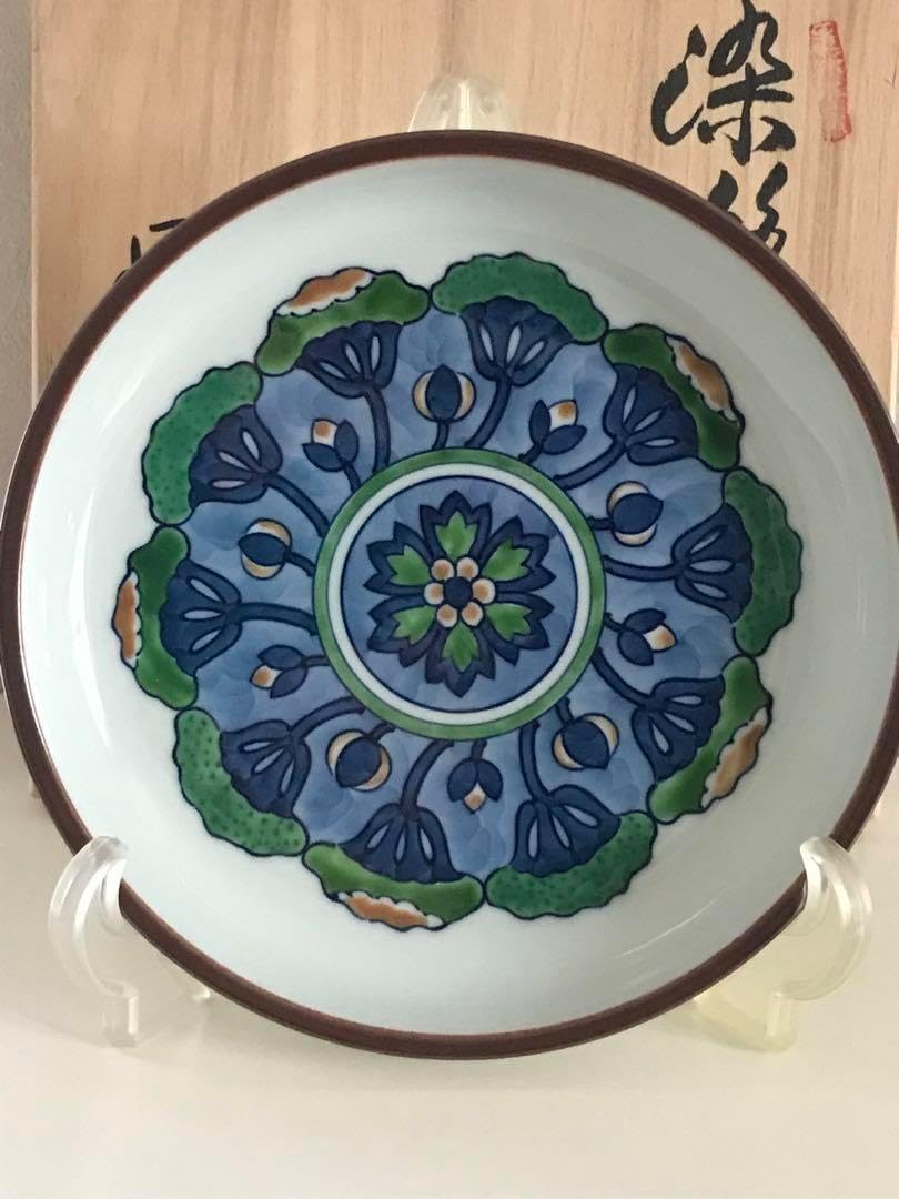 源右衛門 有田焼 染錦絵 飾り皿 深皿 木箱付き 希少品【新品・源右衛門