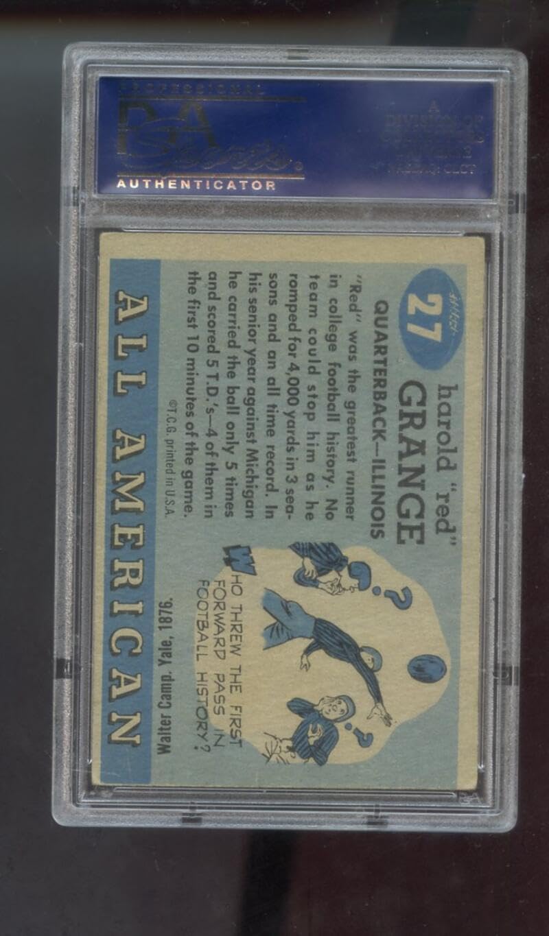 1955 Topps All-American #27 Red Grange PSA 3 Graded Football Card Illinois
