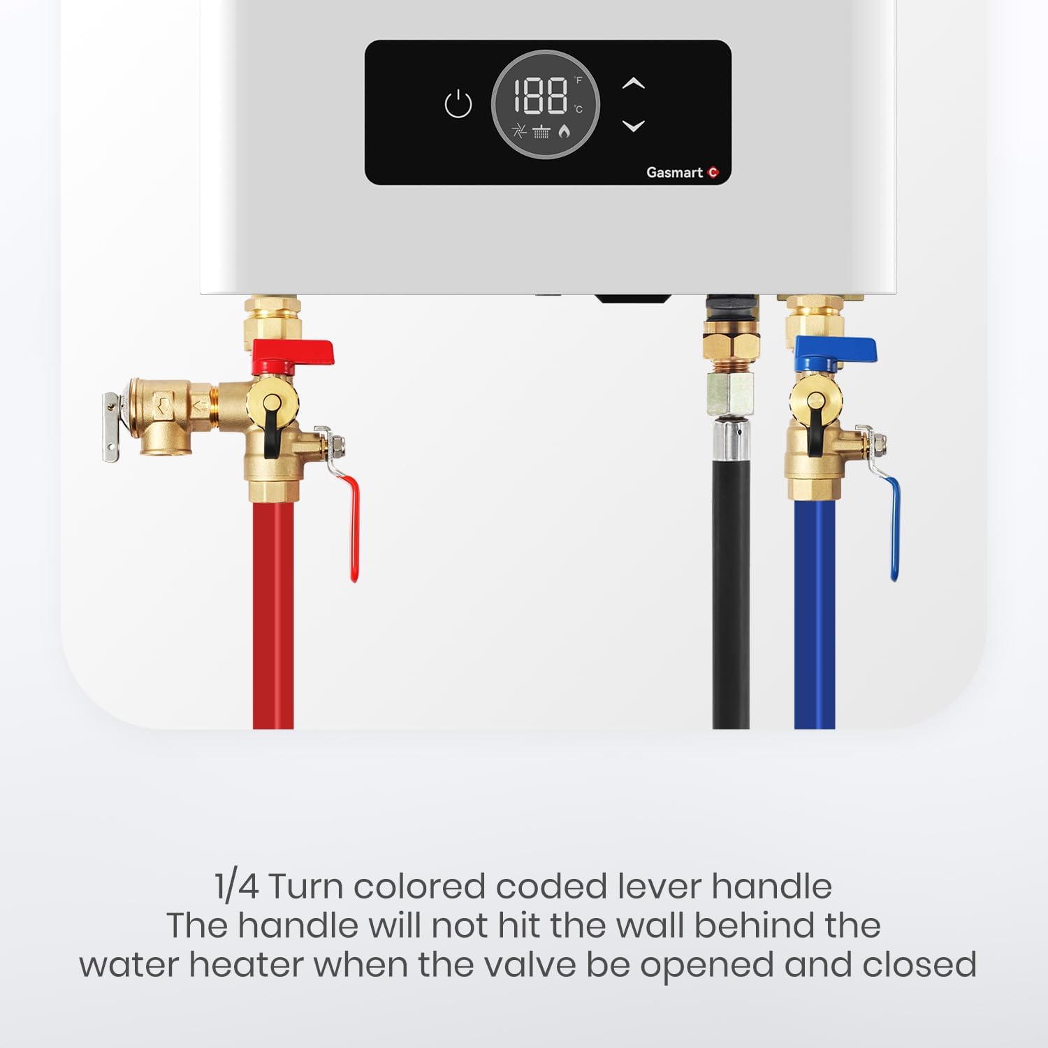 Natural Gas Tankless Water Heater, GASLAND CE686NG Up to 7.6 GPM 199000 BTU Indoor Installation Instant Residential Natural Gas On-demand Tankless Hot Water Heater,3/4 Inch IPS Isolator Tankless Water