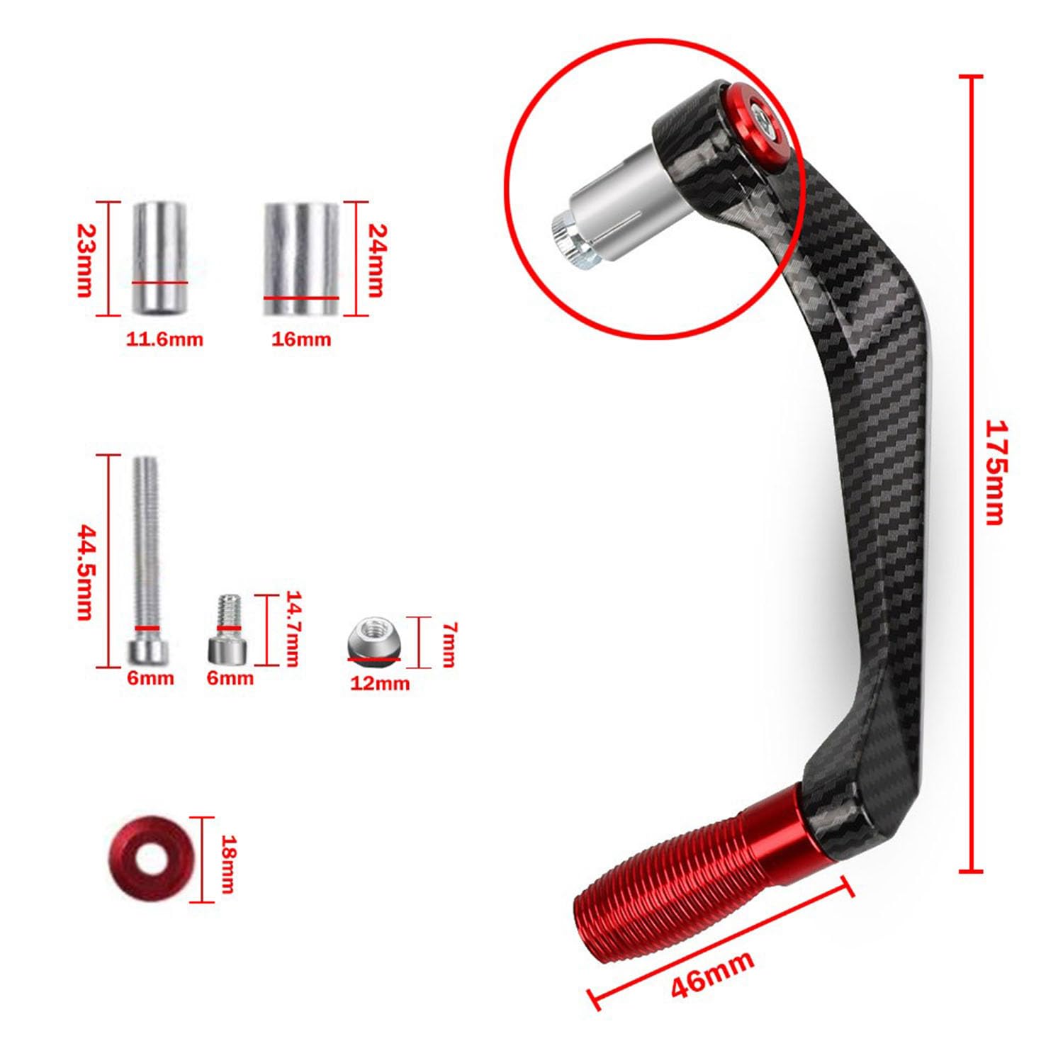 CNC Manubrio Leve Freno Frizione Anticaduta Protezione Paraleva Accessori Benelli Leoncino 500 TRK502X TNT125 300 752S BN 125 302 Black Style