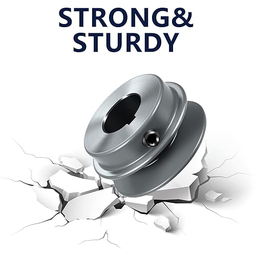 Miniatura 3 de Polea de correa mecánica de banda de ranura simpledoble, polea de banda perforada a tamaño, sección de hierro fundido (ranura única, AK22-78)