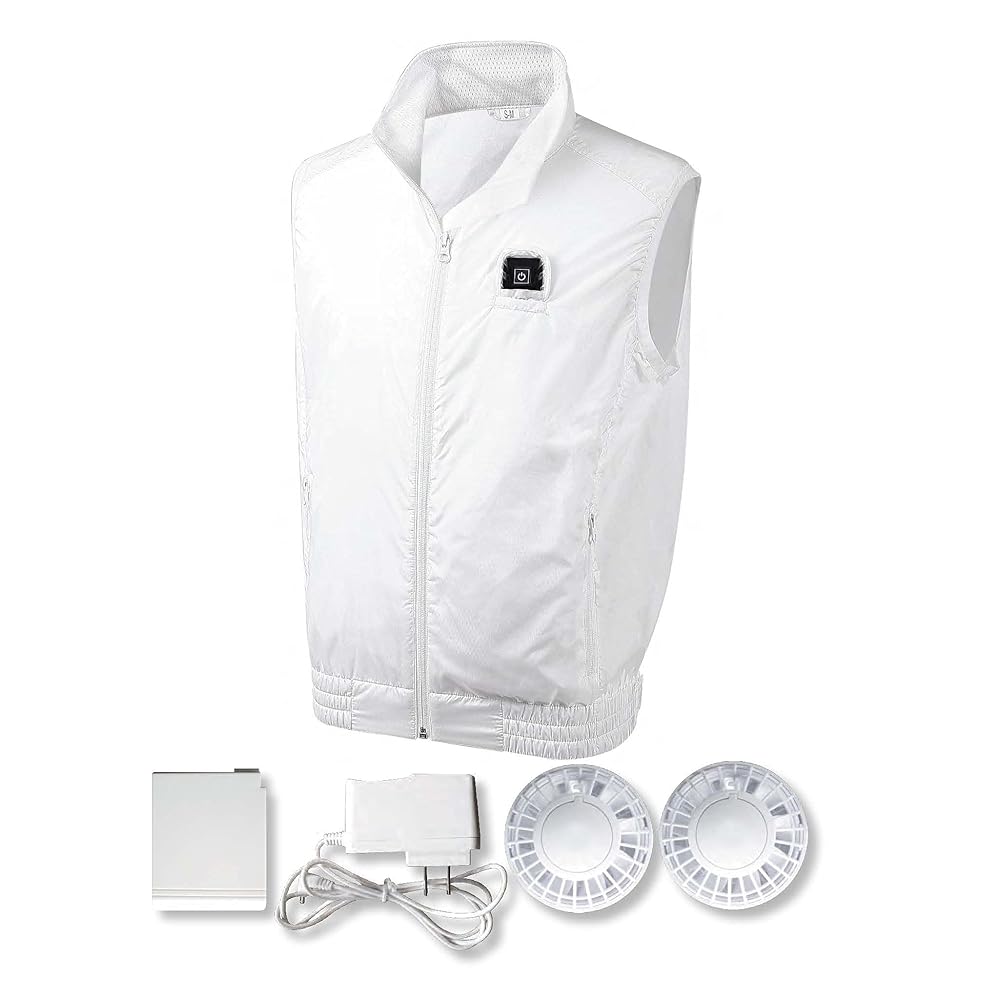 Amazon.co.jp: KAZEKURU 空調エアコン服ベスト ホワイト 4Lー5L