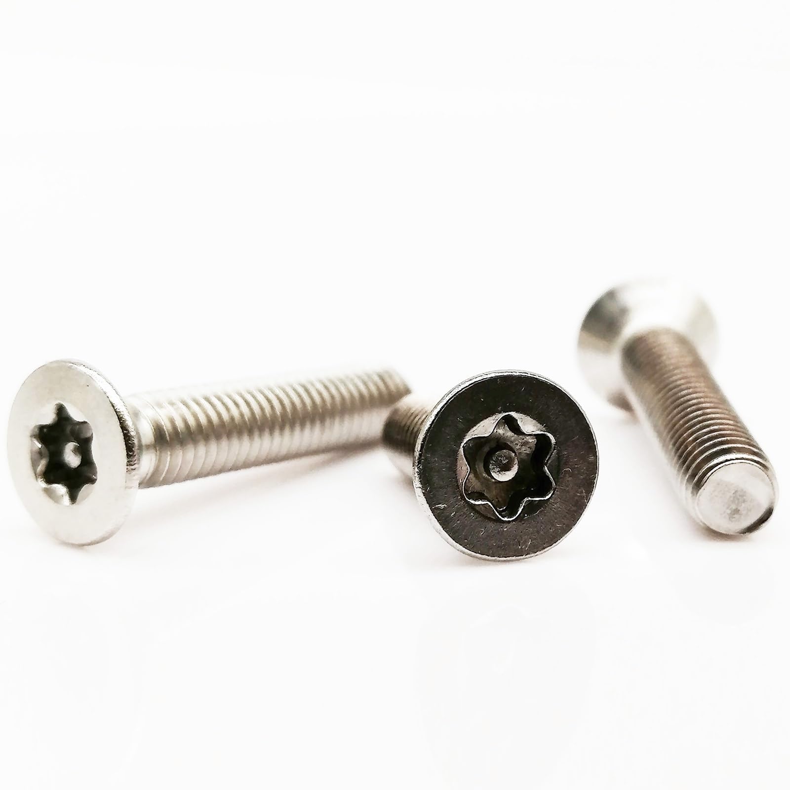 Tornillo autorroscante, 10/50 piezas M2.5 M3 M4 M5 M6 A2 304 de acero inoxidable Torx de seis lóbulos cabeza avellanada plana con pasador a prueba de manipulaciones (60 mm, 10 piezas M5)