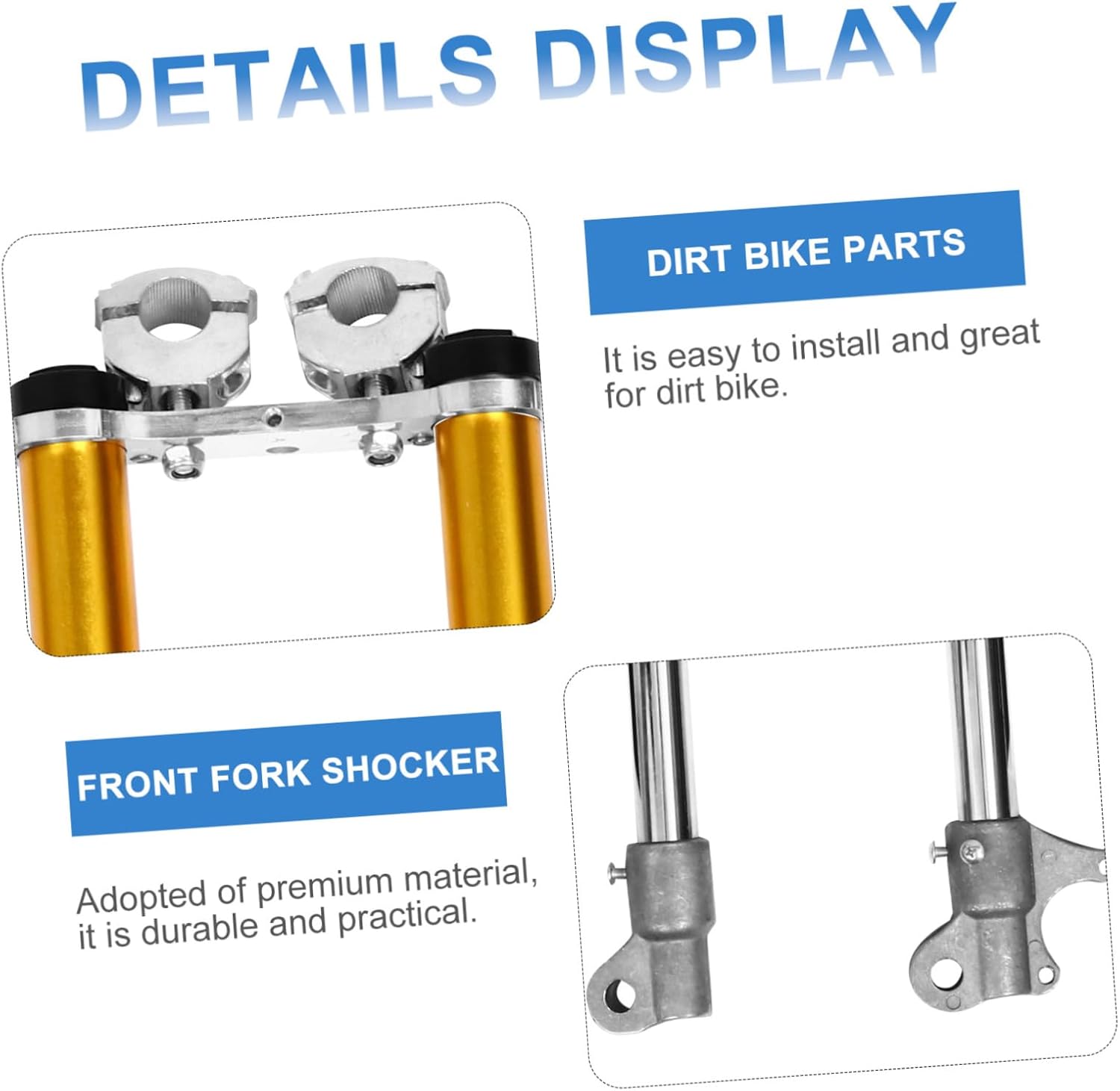 Mini 2-Stroke Dirt Bike Front Suspension Fork Shock Absorption 49CC Replacement Parts for-Road Riding