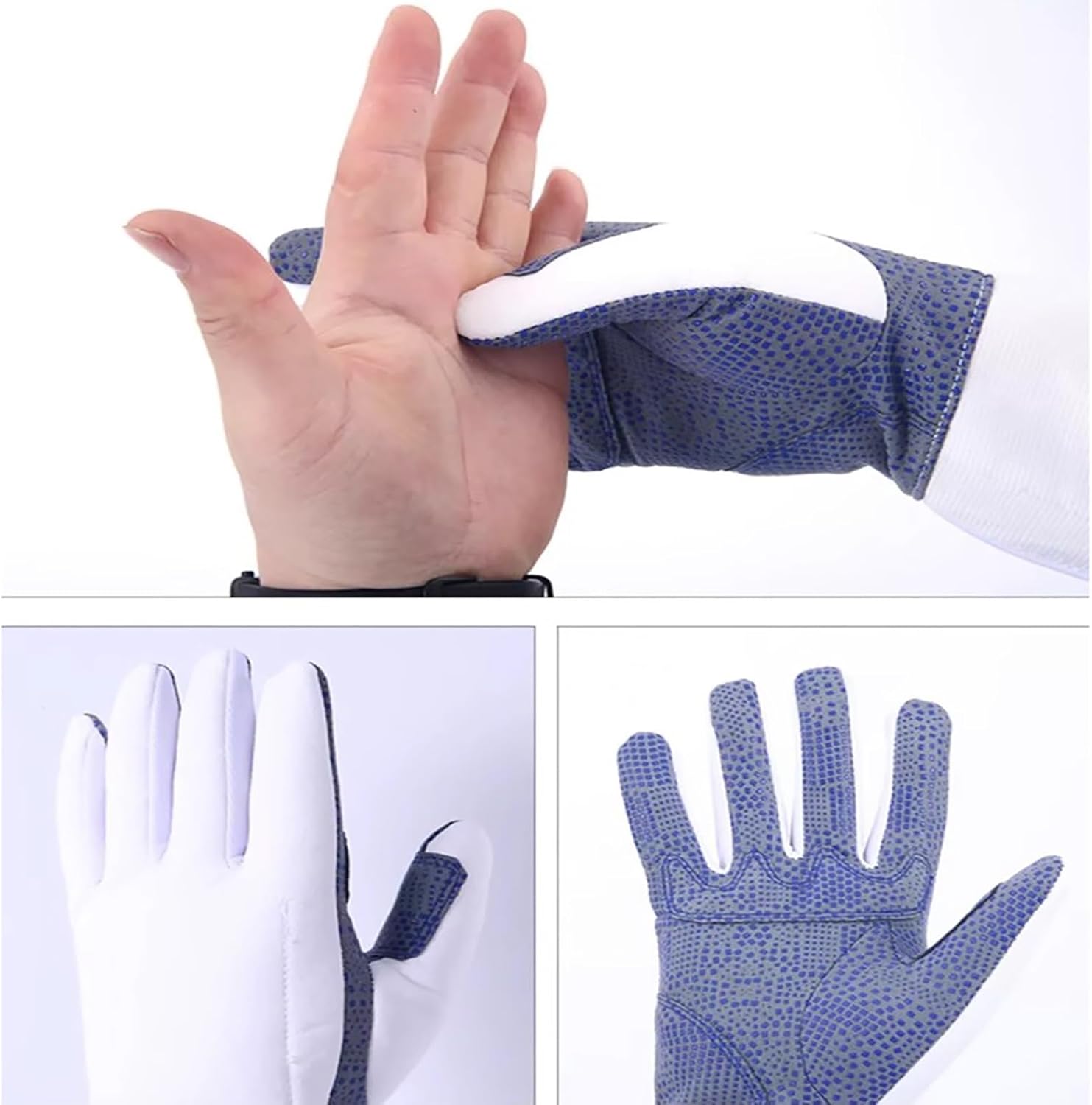 Fencing Gloves,Fencing Gloves With Anti-slip Granules,Professional Washable Fencing Gloves,Children's And Adult Fencing Gloves,Fencing Gloves For Foil And Sabre Training And Competition(Left hand,Medi
