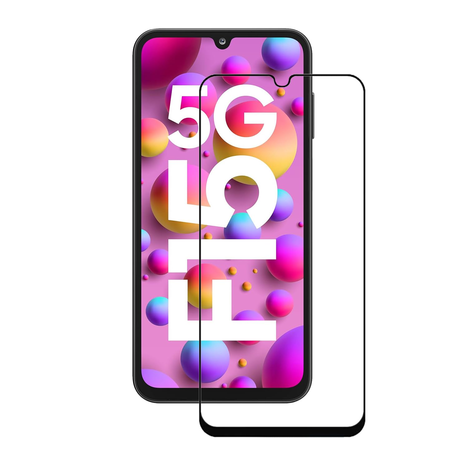 Tough Lee Tempered Glass Screen Guard Protector for Samsung Galaxy F15 / M15 5G (Edge to Edge Coverage) (with Easy Installation Kit) (Black) (Pack of 1)