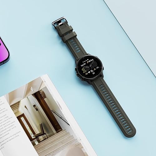 Miniatura 14 de ANCOOL Correa de reloj Garmin Instinct / Forerunner 955, correas de silicona suave de 0.866 in para Forerunner 945/Instinct 2/Forerunner