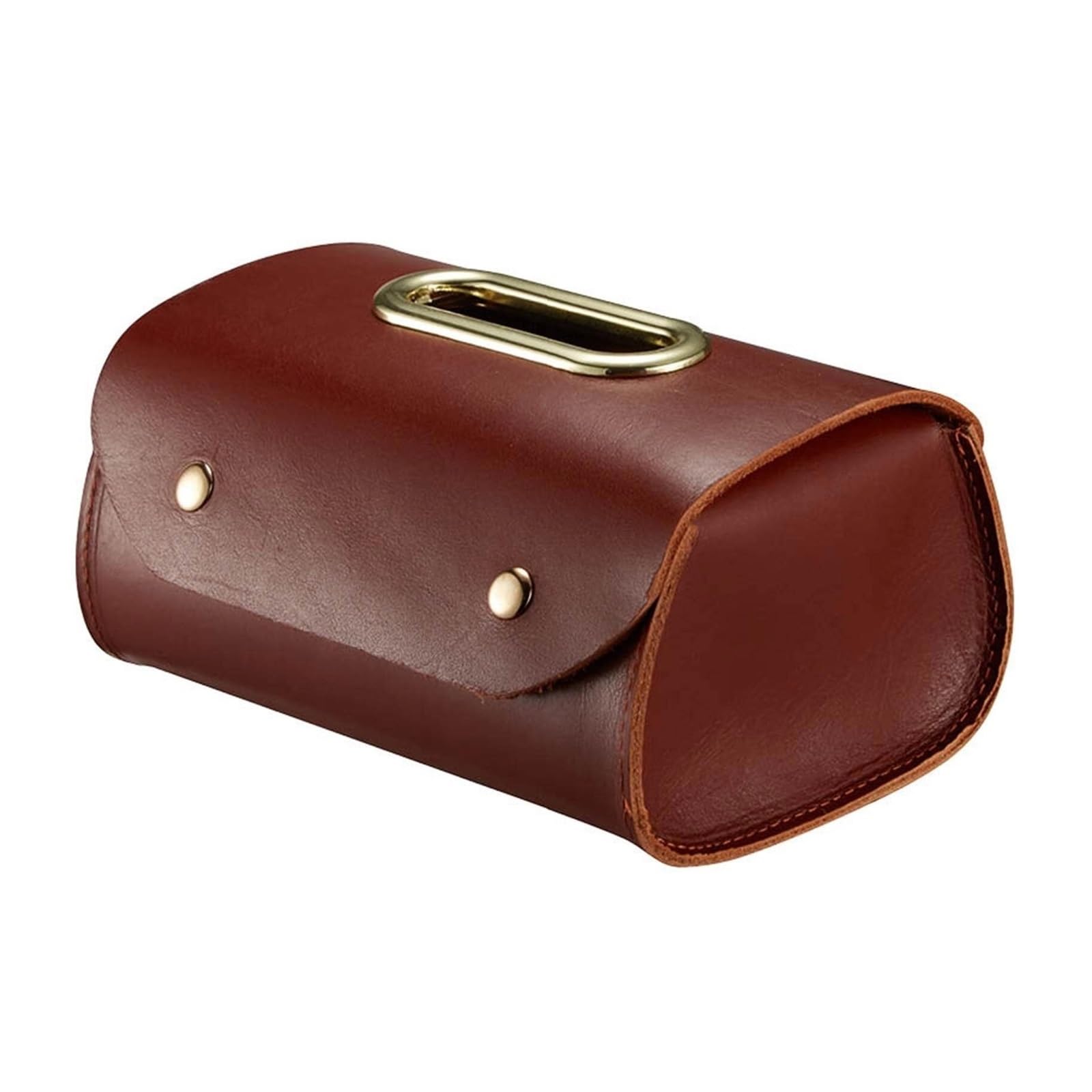 Boîte à mouchoirs en cuir véritable rectangulaire et élégante