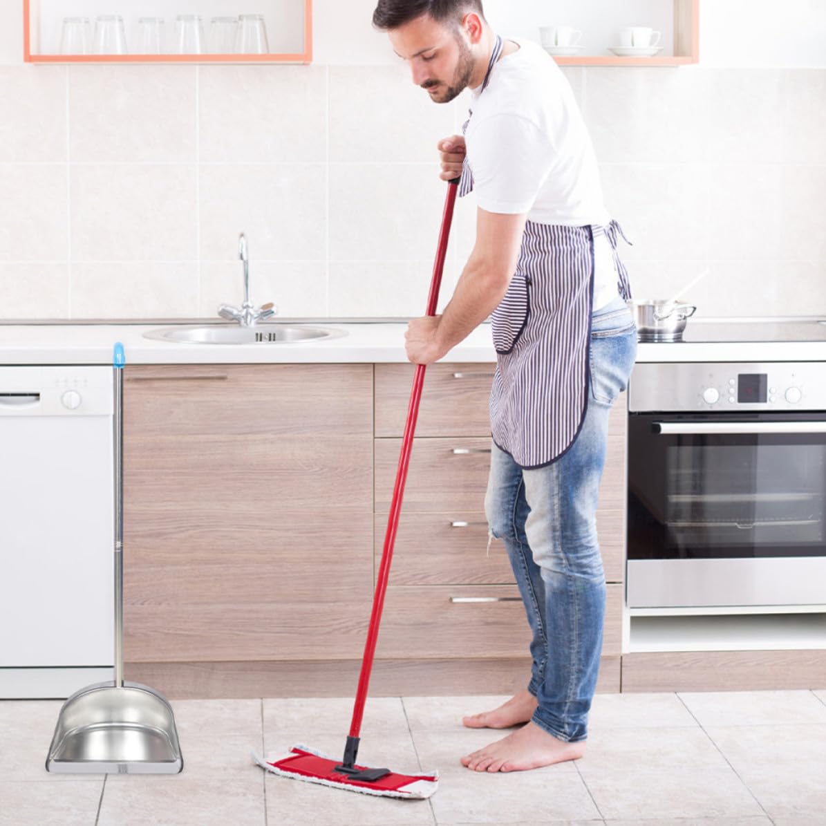Recogedor de Acero Inoxidable con Diseño Desmontable de Grosor Práctico y Resistente para Uso Cocina Oficina y Hogar