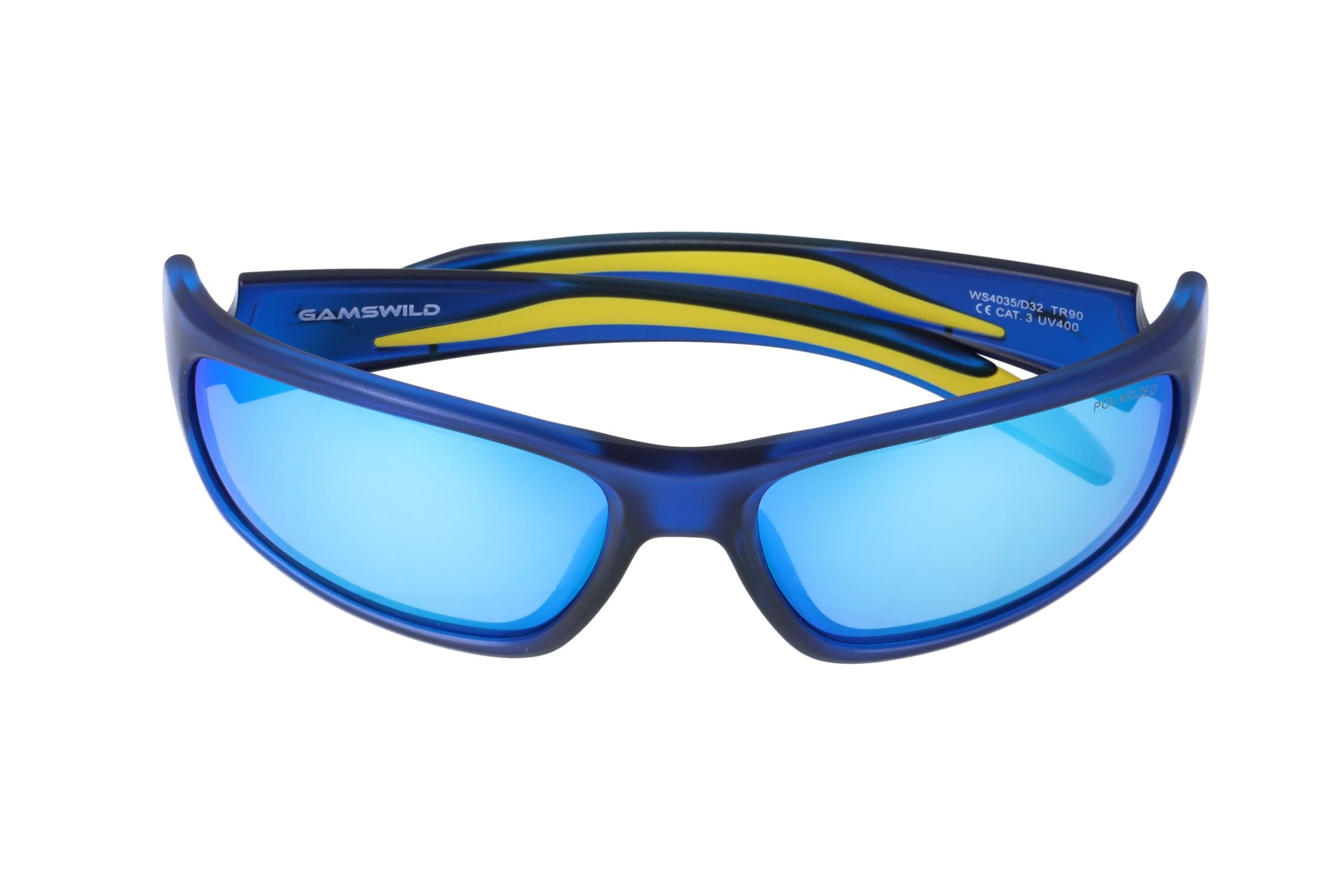 Gamswild WS4035 Occhiali da sole polarizzati GAMSSTYLE occhiali da ciclismo occhiali da sci sportivi da donna unisex | grigio | nero | blu | blu |