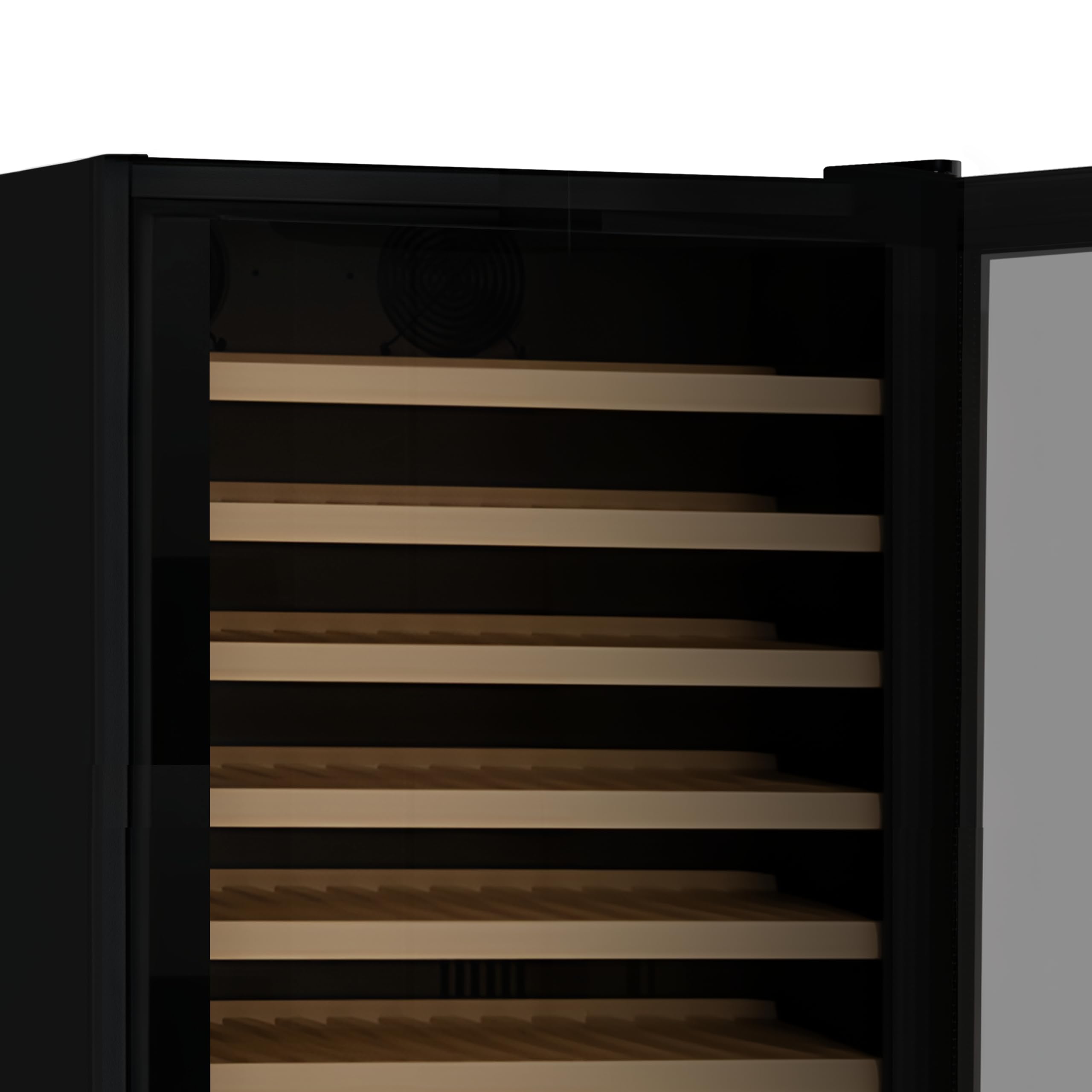 LES PETITS CHAMPS Cave à Vin Encastrable Sous Plan 199 Bouteilles CAVCEB199, Capacité 428L, Design Élégant en Acier Inoxydable, Réglable de 5°C à 22°C, Anti-UV, LED
