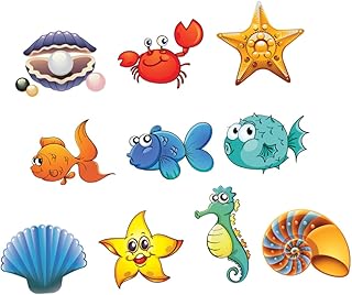 ibasenice 2 Conjuntos De Adesivos Para Banheira De Oceano Decoração De Banheiro Infantil Adesivo De Animais Do Oceano Decalques De Banheira De Animais Marinhos Adesivos De Oceano