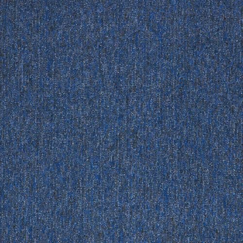 Macaw Sapphire 55015 Navy Blue Plain Loop Pile Contract Carpet Tiles for Domestic & Commercial Use, 20 Tiles per Pack, Suitable for underfloor Heating