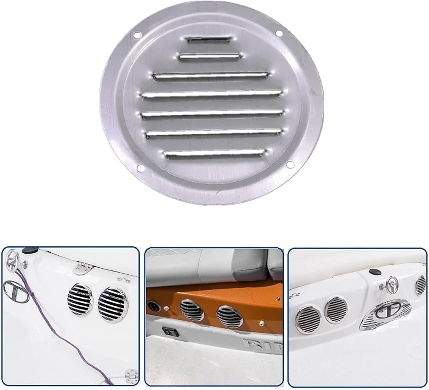 1PCS Round Louvered Vent Cover 316 Stainless Steel 4 inch 5 inch Mirror Polish Air Vent Cover for Marine Boat Hardware