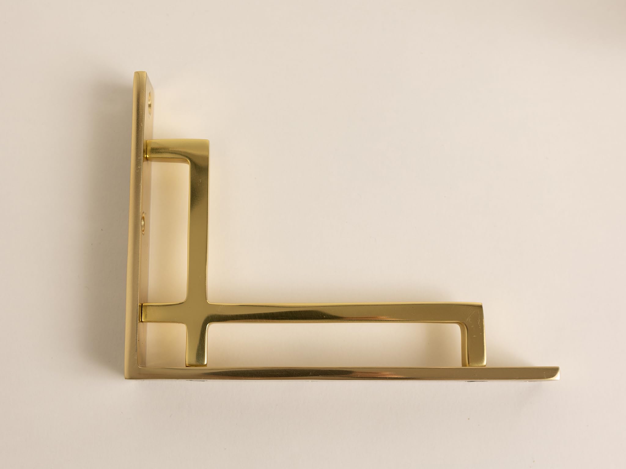 Polished Brass Art Deco Solid Brass Brackets | Brass Shelving Heavy Solid Cast Brass | Sold Individually