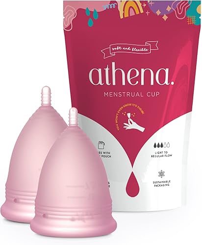 Miniatura 8 de Athena - Juego de 2 tazas menstruales  Juego grande y pequeño  Las tazas de período reutilizables originales más suaves para mujeres  para flujo
