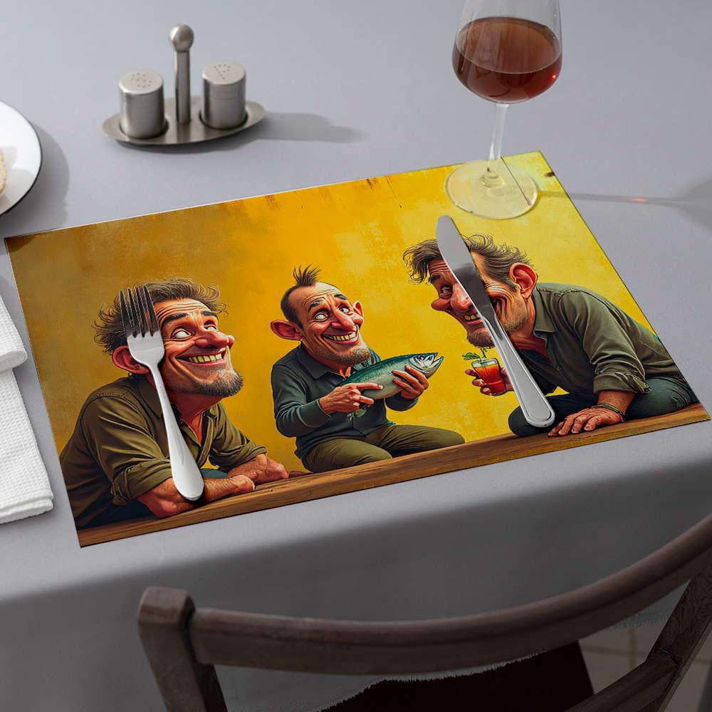 Sets de table résistants à la chaleur de Pâques protège comptoir lot de 6 occidentaux