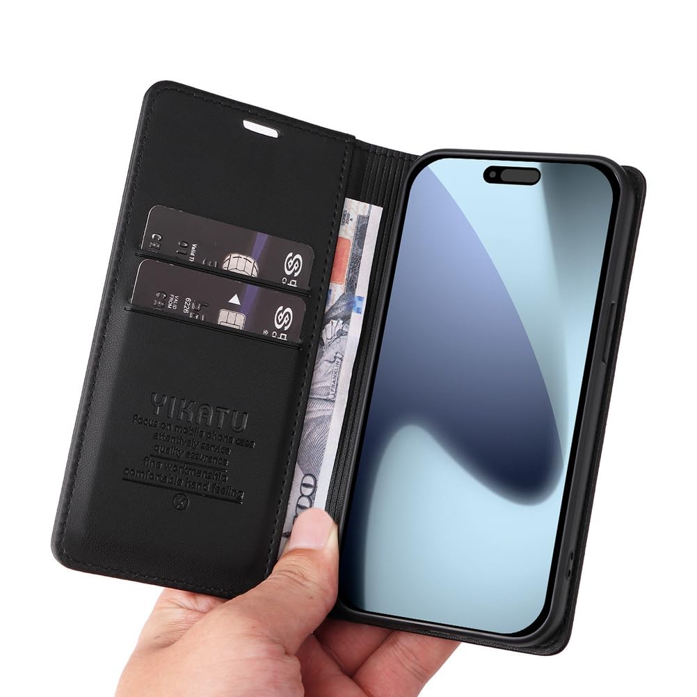 Portmonetka etui do iPhone 17 Pro Max / 17 Pro / Air/17, dla mężczyzn i kobiet, skórzane, z uchwytem na karty, funkcja ssania, etui z klapką, miękkie etui wewnętrzne, różowe, 17