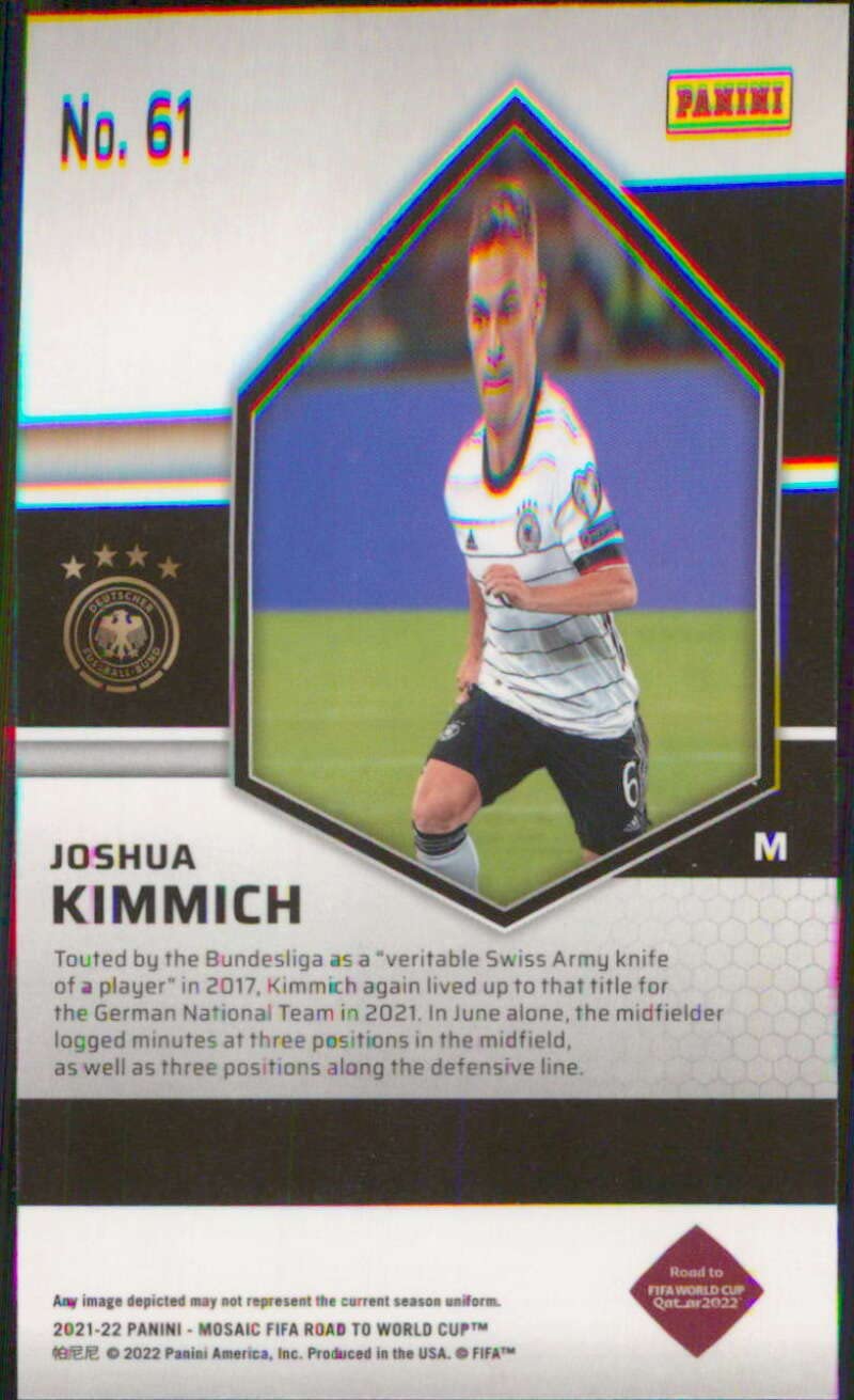 Amazon.com: 2021-22 PANINI MOSAIC FIFA #61 JOSHUA KIMMICH GERMANY