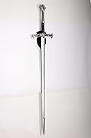 Vista 7 de WANLIAN Estante de espadas montado en la pared, soporte vertical de una sola espada con gancho universal para espada, hacha, espadas de anime, negro