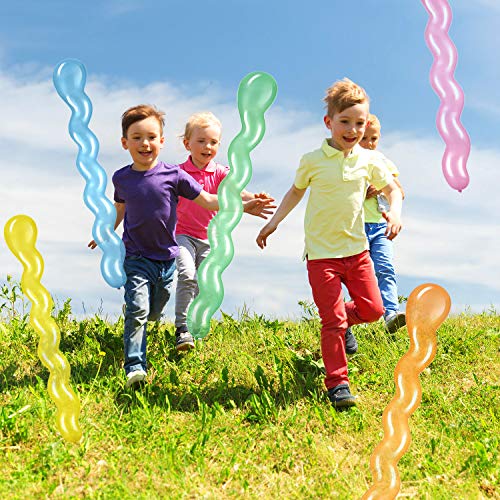 100 Pcs Spiral Balloons 40 Inches Latex Twisted Long Balloon Colorful Twisting Balloons For Playing, Wedding Parties, Birthday Parties, Theme Parties, Festival Parties And Various Other Parties #TOP1