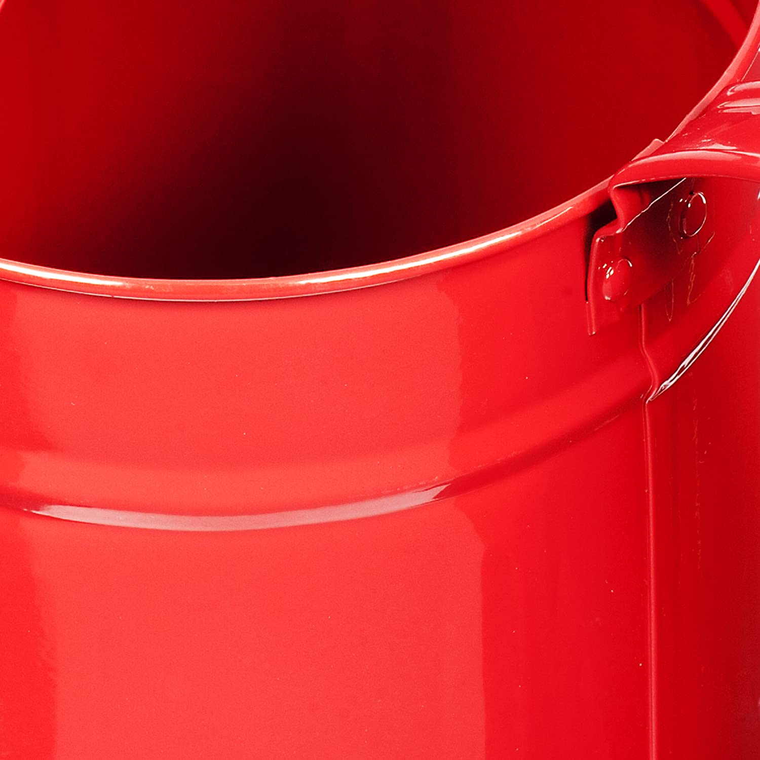 Tierra Garden Annaffiatoio per esterni in metallo, acciaio zincato da 1,2 galloni con testa a spruzzatore - rosso