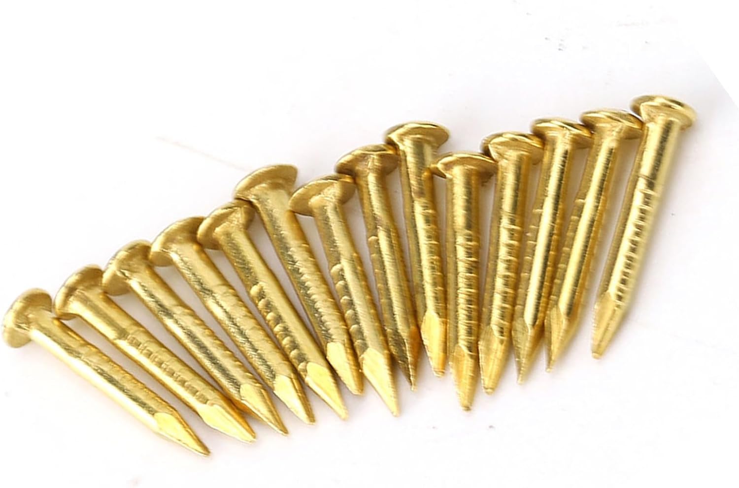 Keenso Durable Brass Round Head Nail 100Pcs Great Workmanship Furniture Hinge Hardware Accessories for DIY Projects 10mm/15mm/18mm/22mm (10mm long)