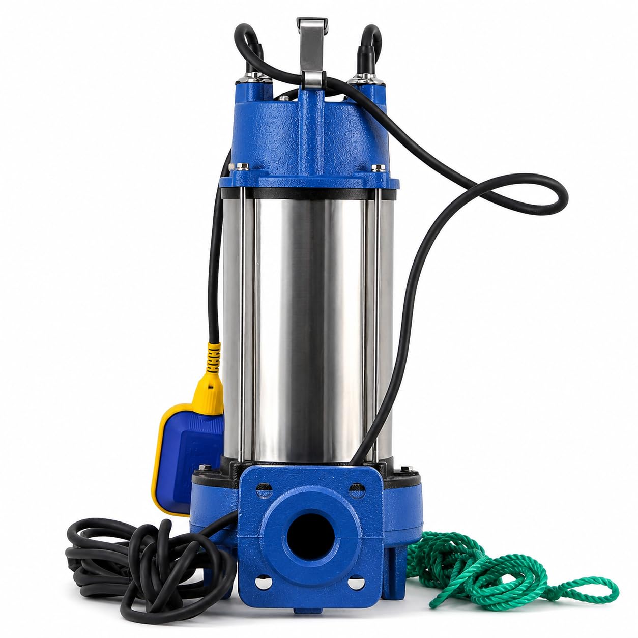 Ampika QW-1801DF Bomba Sumergible Trituradora 1800W 21000 L/h | Con triturador de alta eficiencia y flotador automático