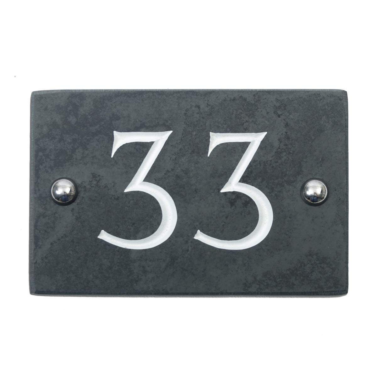 Slate Engraved House Number 33