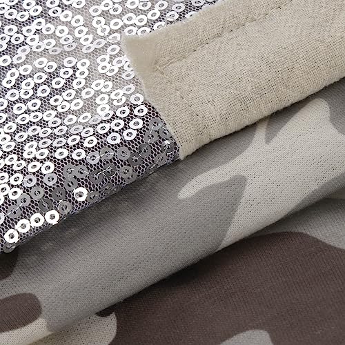 Uillui Linen Sets for Women 2 Piece Casual Oversized Shirt Short Sleeve and Camouflage Capri Pant Summer Outfits Lounge Sets
