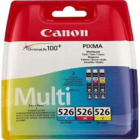 Canon PGI-525 Black & CLI-526 Black Cyan Magenta Yellow Bundle Pack