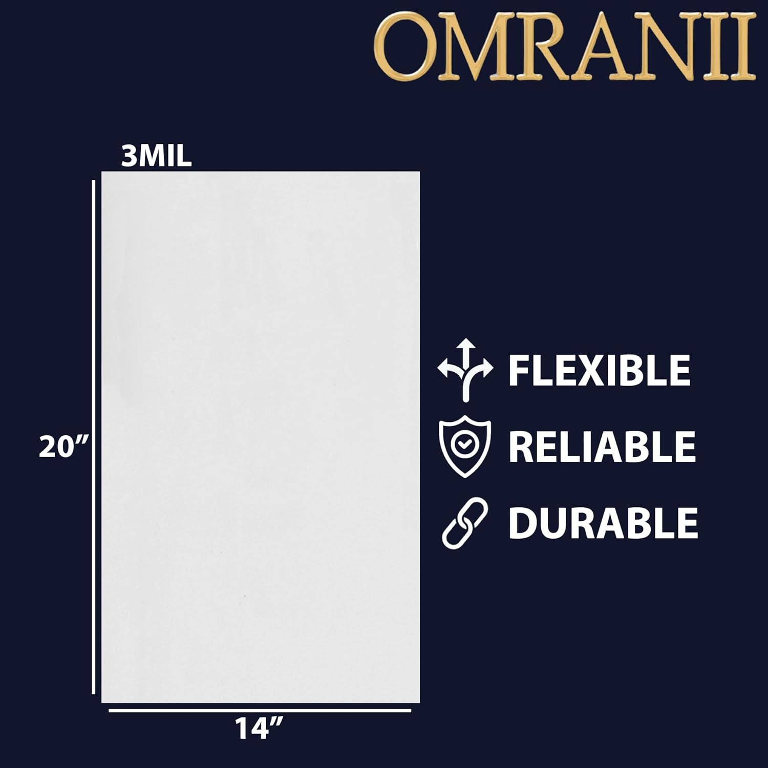Clear Flat Poly Bags, 3Mil 14" X 20" & 100 Bags | Low-Density Polyethylene (LDPE), Flat Open Top Plastic Packaging Packing | Flexible and Durable Plastic