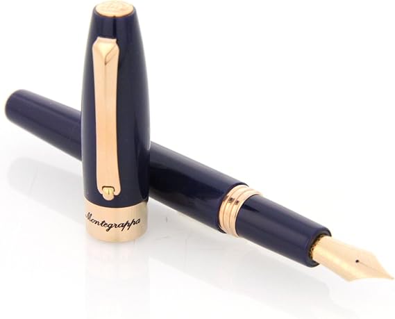 Montegrappa Fortuna Blue Rose Gold Medium Point Fountain Pen