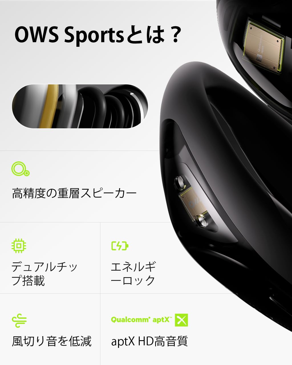 Amazon.co.jp: Oladance OWS Sports オープンイヤー スポーツイヤホン 