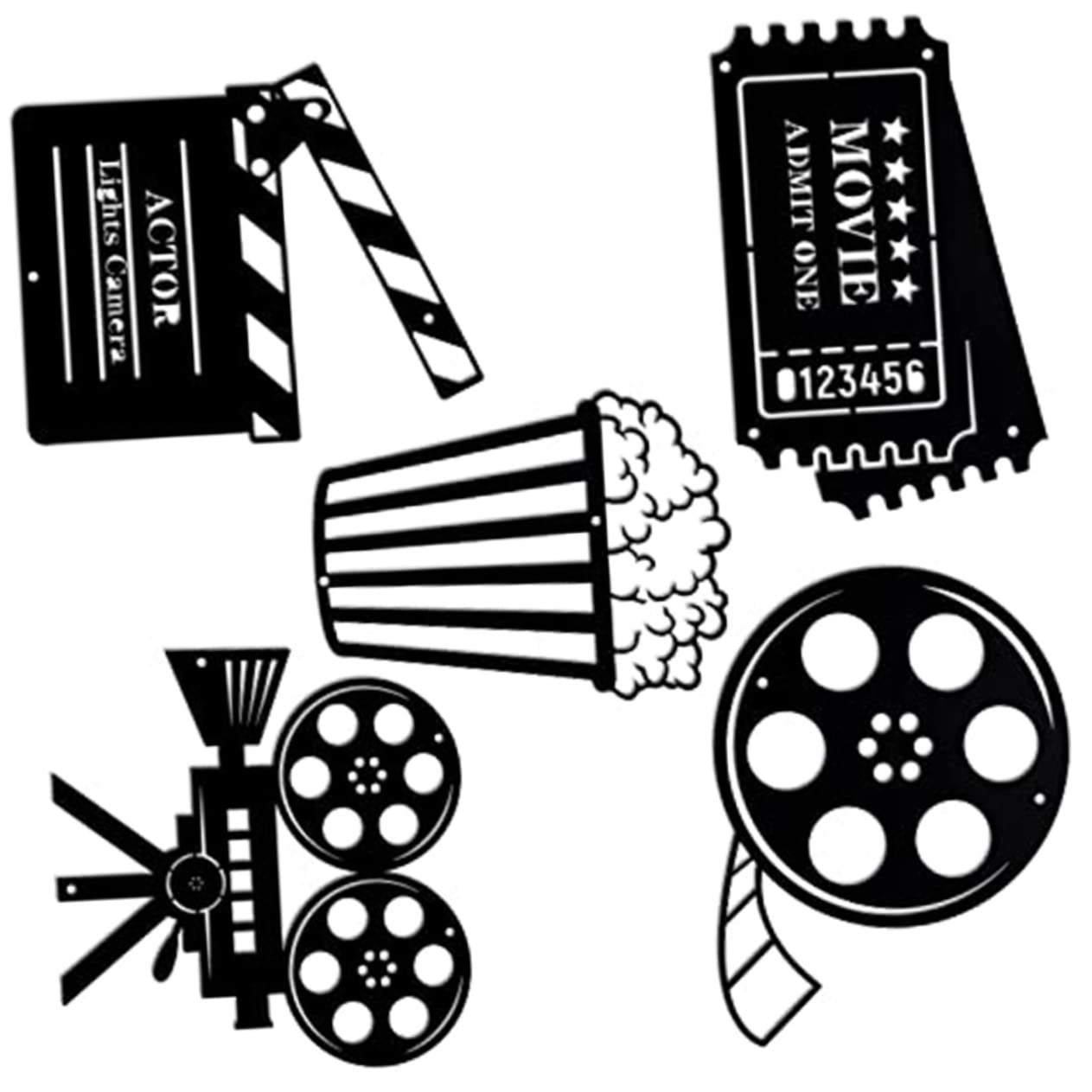 Décorations murales cinéma en fer forgé au design unique et raffiné