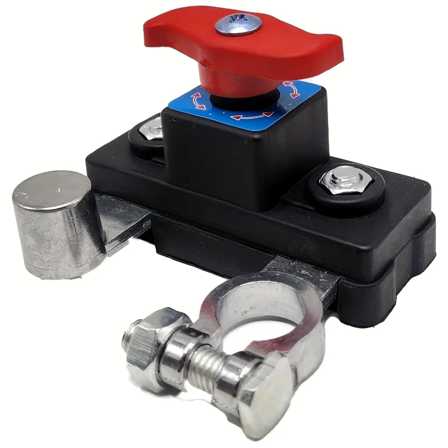 Car Circuit Breake Battery Disconnect Switch Manual Automatic r Anti-Power Off Leakage Protector Universal Auto Parts(Silvery)