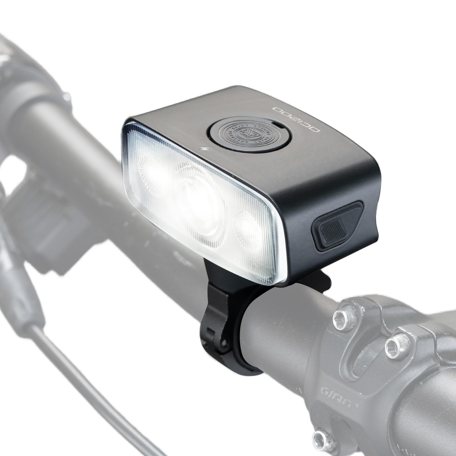 ROCKBROS Luce Bici Anteriore 1200 Lumen, Faro LED USB Ricaricabile 3500mAh, Fascio Antiriflesso, 3 Modalità di Illuminazione, Impermeabile IPX6, per MTB, Bici da Corsam, Città