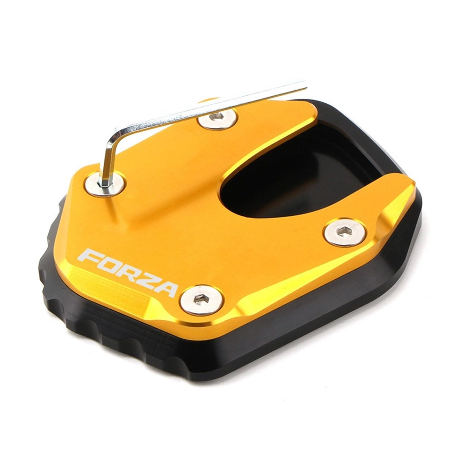 Plaque support béquille Forza 750 : garez votre scooter sereinement sur herbe et gravier