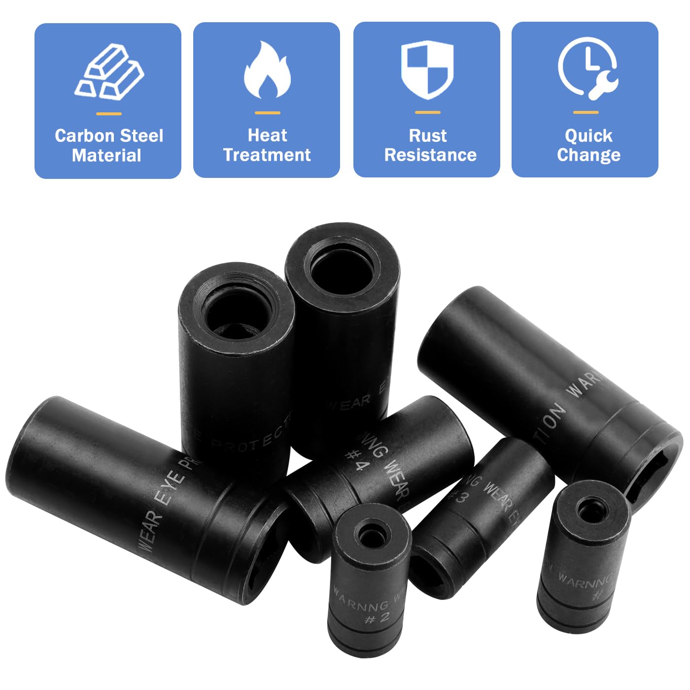 Mesee 8 Pieces Thread Tap Socket Set 1/4" & 3/8" Drive Tap Socket Wrench Screw Taps Sockets Adapter Holders for Automotive Home Repairs Threading Tasks - Image 3