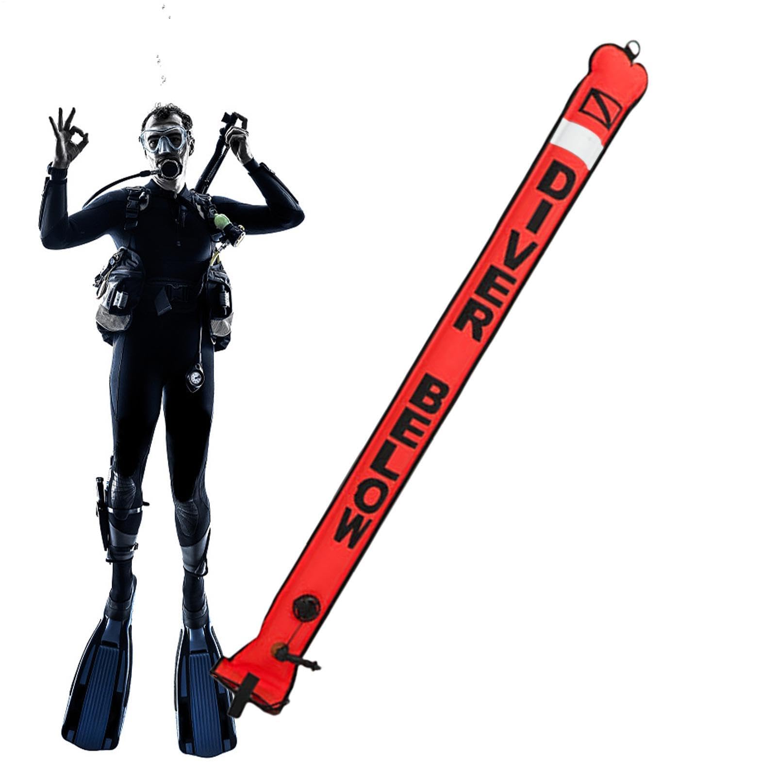 Boya de seguridad para buceo, rotulador recubierto de TPU autosellable, juego de banderas reflectantes, accesorios de barra de peso, equipo de snorkeling, boya de marcado de superficie fiable para el
