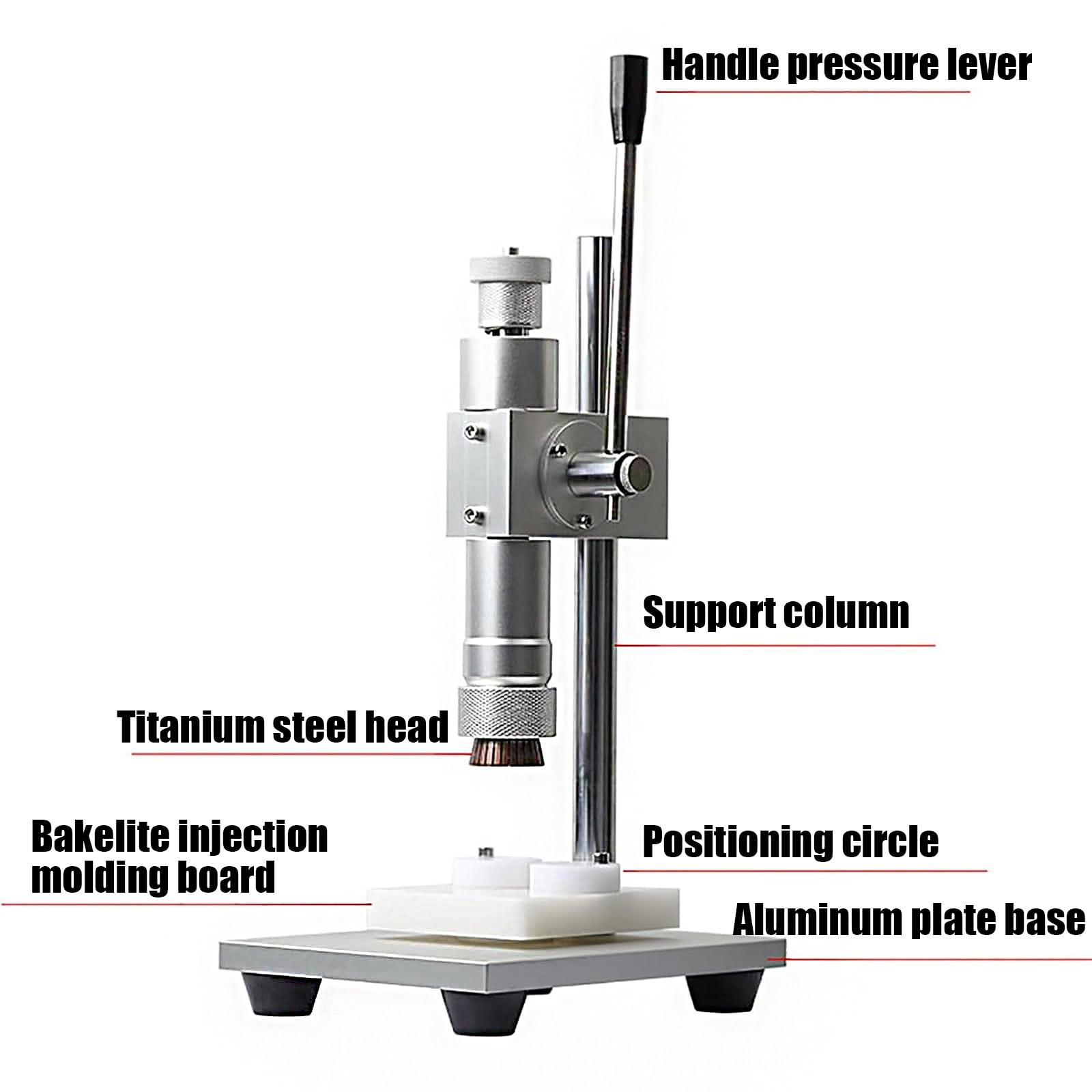 Machine à sertir de précision pour bouteilles de parfum avec aide au positionnement pour une étanchéité fiable, idéale pour les loisirs créatifs, la fabrication de parfum, les huiles essentielles, une