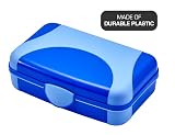 LockerMate by Bostitch Hard Pencil Case, Durable Plastic Pencil Box, Kid-Friendly Colors in Blue & Turquoise, 2-Pack – view 3