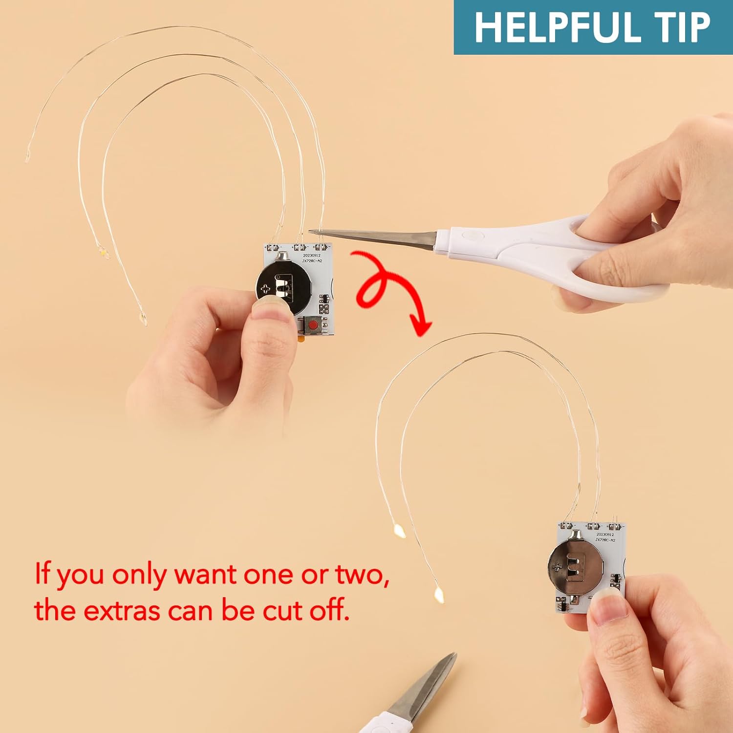 Briartw Self-Adhesive Light-Up Units with Warm White LEDs,Easy Lights for Making Light-Up Cards,21 PCS Light Units with 3 LEDs Add Lights to Handmade Cards or Scrapbook Pages