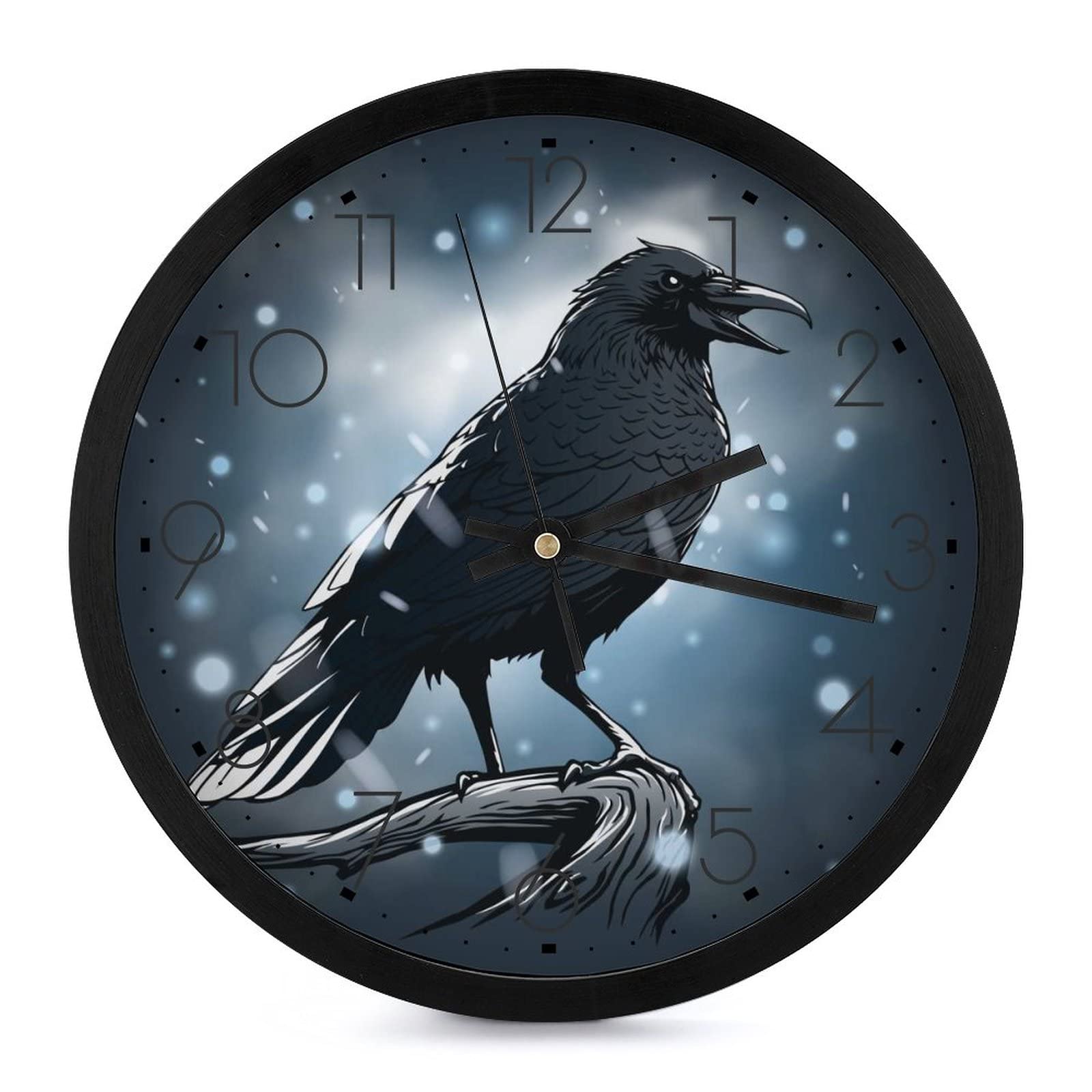 Horloge Murale Silencieuse Oiseau Moderne anti-tic-tac pour Chambre Enfant et Bureau 25.4cm