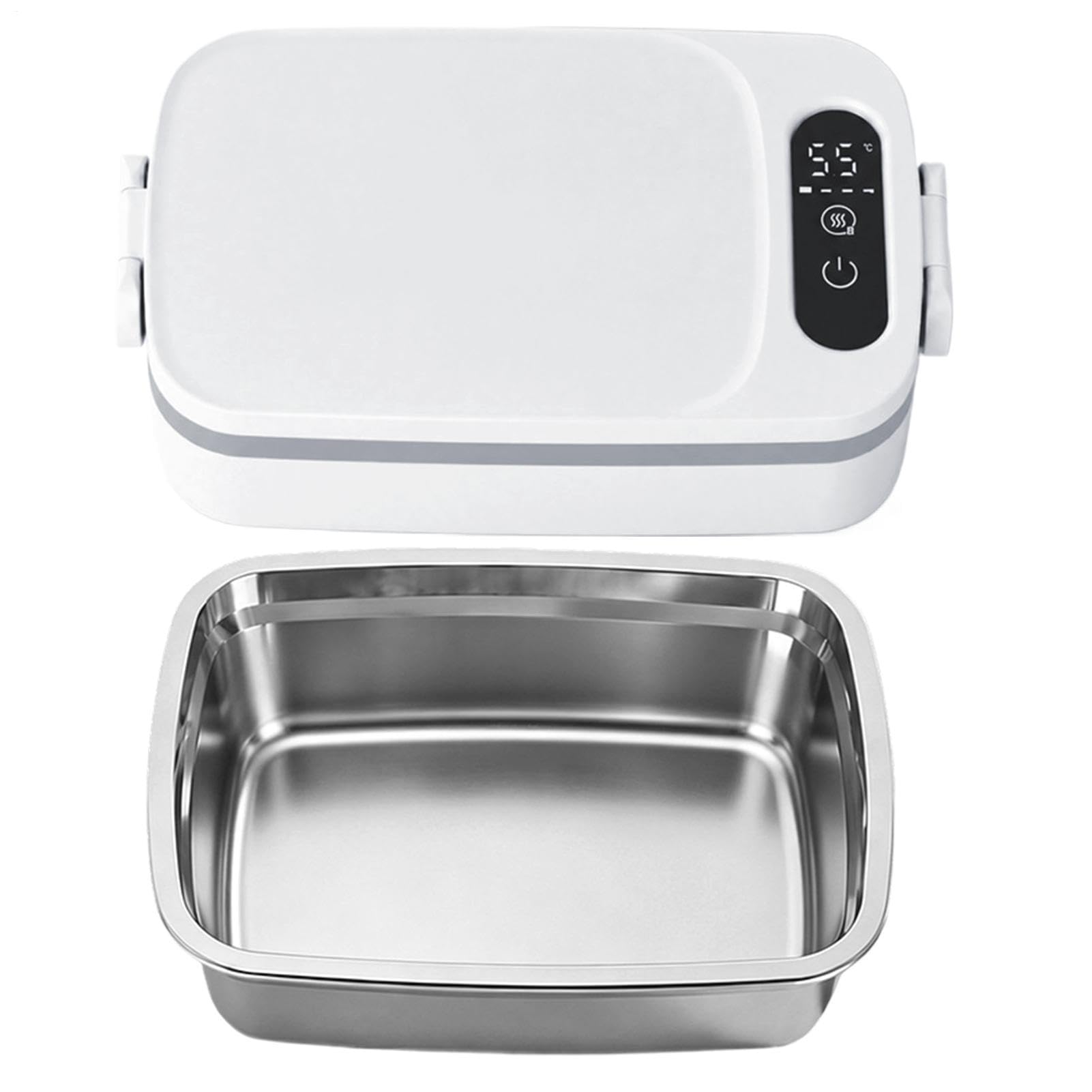 Lunch Box Chauffante Électrique Contenant 1 Litre Rechargeable À Arrêt | Boîte À Lunch Chauffante Réchauffeur De Nourriture Pour Pique-Nique Salle De Sport École Trajets Camping-Car